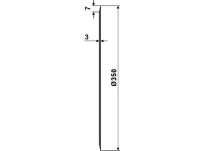 NIAUX 200 Säscheibe 350 x 3 mm, LK 70 mm, gerade, glatt, für Lemken, 31-34024