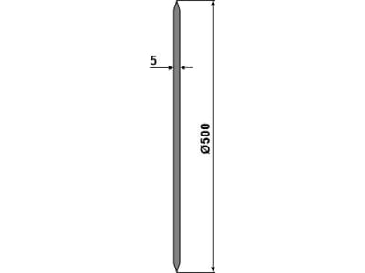 NIAUX 200 Sechscheibe 500 x 5 mm, LK 100 mm, gewölbt, gezahnt, für Huard, Kuhn, 31-0995