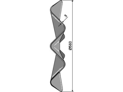 NIAUX 200 Eggenscheibe 560 x 5 mm, ZB Vierkant, 41 x 41 mm, gewellt, für universal, 31-456040