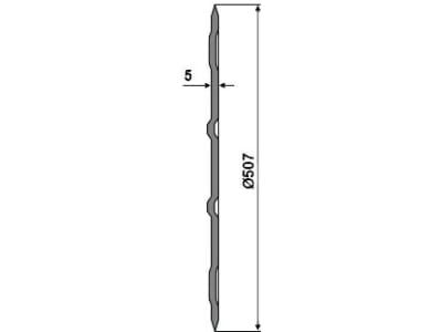 NIAUX 200 Sechscheibe 507 x 5 mm, LK 100 mm, gewölbt, gezahnt, für Lemken, 31-0762