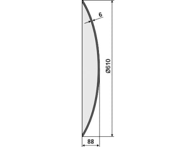 NIAUX 200 Eggenscheibe 610 x 6 mm, gewölbt, glatt, für Väderstad, 31-1124KI-0541