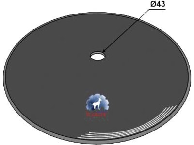 NIAUX 200 Eggenscheibe 610 x 6 mm, gewölbt, glatt, für Väderstad, 31-1124KI-0541