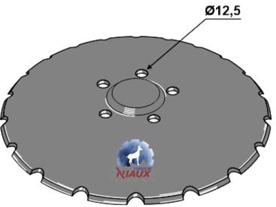NIAUX 200 Säscheibe 400 x 4,5 mm, LK 104 mm, gewölbt, gezahnt, für Kerner, Väderstad, 31-34000 NIAUX 200 Säscheibe 400 x 4,5 mm, LK 104 mm, gewölbt, gezahnt, für Kerner, Väderstad, 31-34000