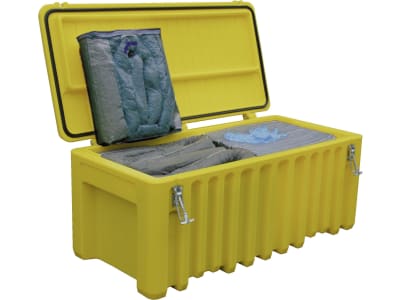 Cemo Notfallbox "Chemsorb" 120 x 60 x 54 cm, mit Tüchern, Schlängeln, Handschuhen etc., 8543 Cemo Notfallbox "Chemsorb" 120 x 60 x 54 cm, mit Tüchern, Schlängeln, Handschuhen etc., 8543