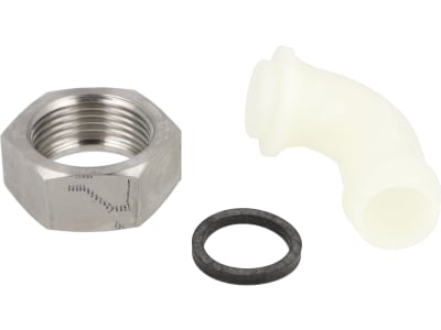 Holder Winkelverschraubung 90 ° mit Überwurfmutter 1" und Dichtung für 22 mm Schlauch Druckseite, 023620 Holder Winkelverschraubung 90 ° mit Überwurfmutter 1" und Dichtung für 22 mm Schlauch Druckseite, 023620