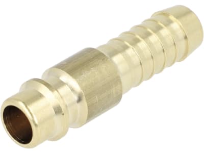 Druckluftstecker Ø 9 mm, NW 7,2 mm, Messing, mit Schlauchtülle