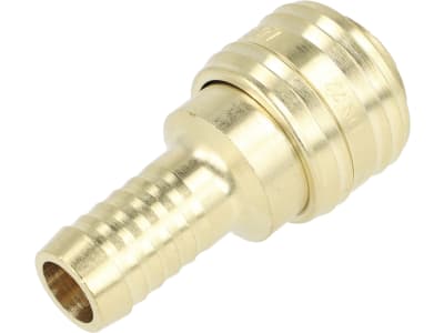 Druckluftmuffe Tülle 13 mm, Euro NW 7,2, Messing, Ventilart einseitig absperrend