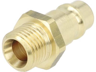 Druckluftstecker R 1/4" AG mit Ventilart einseitig absperrend