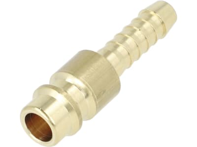 Druckluftstecker Ø 6 mm, NW 7,2 mm, Messing, mit Schlauchtülle