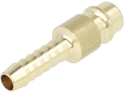 Druckluftstecker Ø 6 mm, NW 7,2 mm, Messing, mit Schlauchtülle