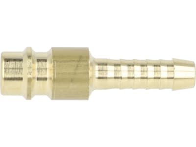 Druckluftstecker Ø 6 mm, NW 7,2 mm, Messing, mit Schlauchtülle
