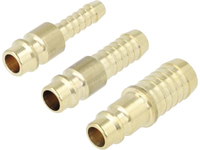 Druckluftstecker mit Schlauchtülle, NW 7,2 mm, Messing Druckluftstecker mit Schlauchtülle, NW 7,2 mm, Messing