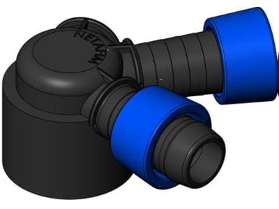 NETAFIM™ V-Verbinder Rohranschluss beidseitig; 16 mm x 3/4" IG, Ring, für dünnwandiges Tropfrohr, 100 St., 32500-017855