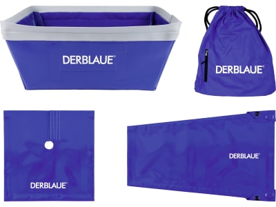 DERBLAUE® Serviceset aus Auffangwanne, Rutsche, Spritzschutz und Beutel, 13005