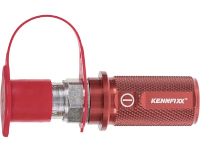 Kennfixx® Hydraulik-Handgriff rot -, BG 04, Stecker M 26 x 1,5 IG; Schlauch 3/4" IG