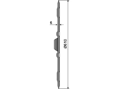 NIAUX 200 Sechscheibe 610 x 6 mm, LK 110 mm, gerade, gezahnt, für Vogel & Noot, 31-1002 NIAUX 200 Sechscheibe 610 x 6 mm, LK 110 mm, gerade, gezahnt, für Vogel & Noot, 31-1002