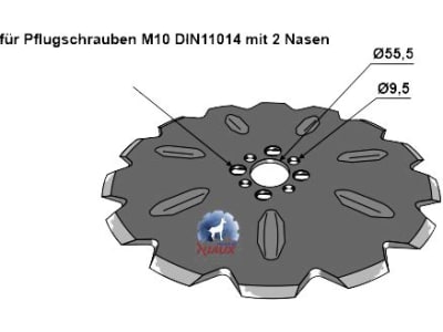 NIAUX 200 Sechscheibe 500 x 5 mm, LK 90/100 mm, gerade, gezahnt, für Vogel & Noot, 31-350013 NIAUX 200 Sechscheibe 500 x 5 mm, LK 90/100 mm, gerade, gezahnt, für Vogel & Noot, 31-350013