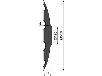 NIAUX 200 Eggenscheibe 510 x 6 mm, LK 113 mm, ZB 61 mm, gewölbt, gezahnt, flacher Ansatz, für Great Plains, Simba, 31-0595 NIAUX 200 Eggenscheibe 510 x 6 mm, LK 113 mm, ZB 61 mm, gewölbt, gezahnt, flacher Ansatz, für Great Plains, Simba, 31-0595