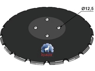 NIAUX 200 Eggenscheibe 450 x 5 mm, LK 98 mm, gewölbt, gezahnt, flacher Ansatz, für Rabe, Vogel & Noot, 31-0619 NIAUX 200 Eggenscheibe 450 x 5 mm, LK 98 mm, gewölbt, gezahnt, flacher Ansatz, für Rabe, Vogel & Noot, 31-0619