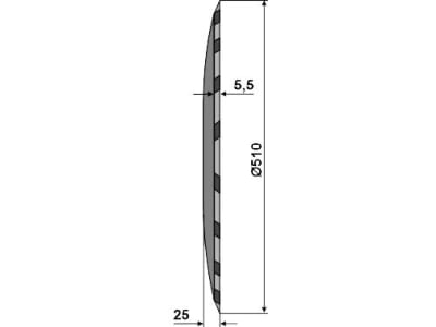 NIAUX 200 Eggenscheibe 510 x 5,5 mm, LK 98 mm, gewölbt, gezahnt, für Vogel & Noot, 31-0765 NIAUX 200 Eggenscheibe 510 x 5,5 mm, LK 98 mm, gewölbt, gezahnt, für Vogel & Noot, 31-0765