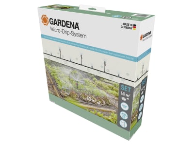 GARDENA Micro-Drip-System Tropfbewässerung Set Gemüse-/Blumenbeet (60 m²) - Aktion 13450-32   13450-32