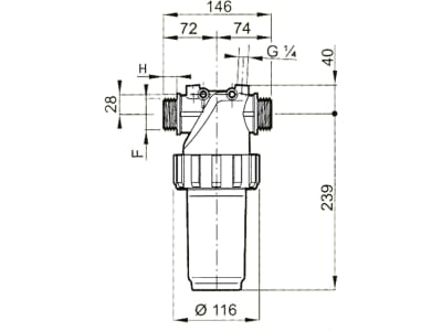 Agrotop Druckleitungsfilter "326-2" Filterkapazität 200 – 280 l/min, max. 15 bar