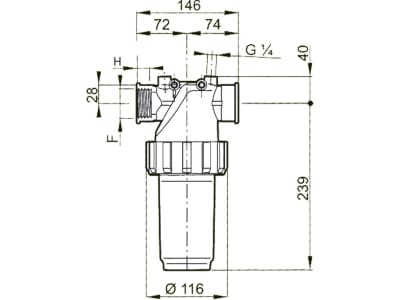 Agrotop Druckleitungsfilter "328-2" Filterkapazität 200 – 280 l/min, max. 15 bar