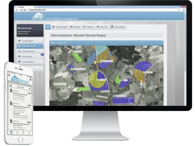 raindancer Beregnungsmanagement "Raindancer Standard" für die mobile Steuerung und Überwachung von Trommel-, Linear- und Kreisberegnungsanlagen, inkl. Drucksensor, zzgl. Servicevertrag, 