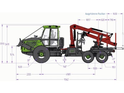 Noe Forsttraktor "NF 160-6R" 6-Rad