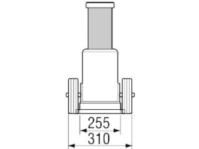 KUNZER Wagenheber 70 t, 1-stufig, lufthydraulisch, für Fahrzeuge mit einer Bodenfreiheit ab 460 mm, AJ-70T1NH