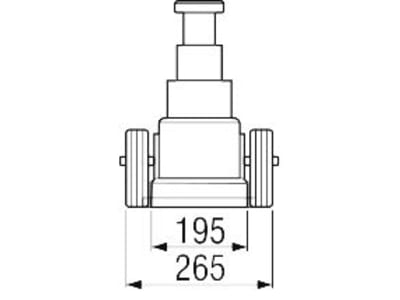 KUNZER Wagenheber 50 t; 30 t; 15 t, 3-stufig, lufthydraulisch, für Fahrzeuge mit einer Bodenfreiheit ab 150 mm, AJ-50T3NC