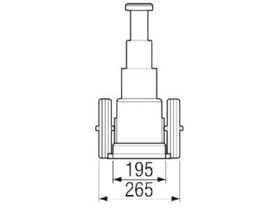 KUNZER Wagenheber 50 t; 30 t; 15 t, 3-stufig, lufthydraulisch, für Fahrzeuge mit einer Bodenfreiheit ab 220 mm, AJ-50T3NH