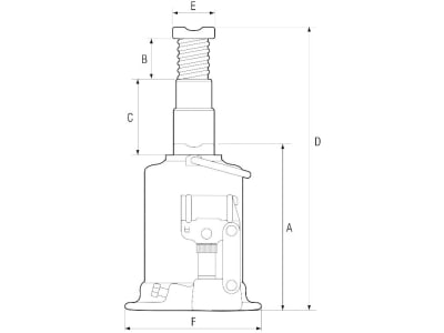 Weber-Hydraulik Wagenheber "AX 100-300" 100 t, Hubhöhe 300 – 450 mm, hydraulisch, ohne Spindelverstellung