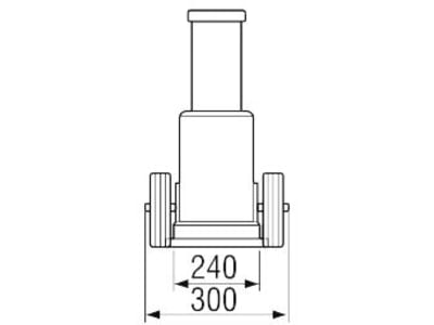 KUNZER Wagenheber 50 t, 1-stufig, lufthydraulisch, für Fahrzeuge mit einer Bodenfreiheit ab 450 mm, AJ-50T1NH