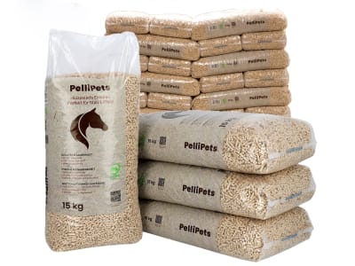 PelliPets Pferdepellets, Pferdeeinstreu, 990 kg Palette (66x 15 kg Säcke)