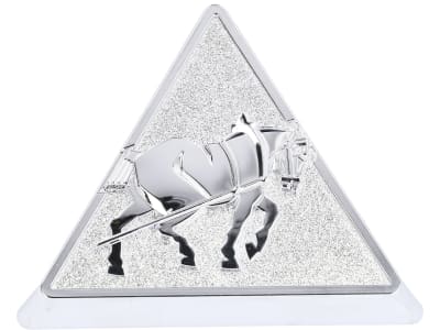 Fendt Markenemblem "Logo Fendt Dieselross" silver 90,5 x 79,2 mm, für Motorhaube Traktor, 930500022882 Fendt Markenemblem "Logo Fendt Dieselross" silver 90,5 x 79,2 mm, für Motorhaube Traktor, 930500022882