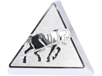 Fendt Markenemblem "Logo Fendt Dieselross" silver 90,5 x 79,2 mm, für Motorhaube Traktor, 930500022882 Fendt Markenemblem "Logo Fendt Dieselross" silver 90,5 x 79,2 mm, für Motorhaube Traktor, 930500022882