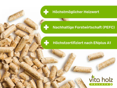 vita holz plus PEFC Holzpellets (Palette, 990 kg)