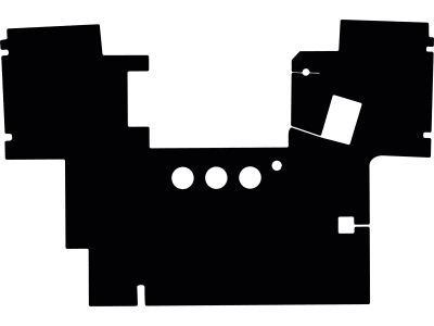 Fußmatte Velours schwarz, nicht gekettelt, für Renault Traktor 951 – 1181, Bj. 74 – 88 Fußmatte Velours schwarz, nicht gekettelt, für Renault Traktor 951 – 1181, Bj. 74 – 88
