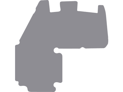 Fußmatte Gummi hellgrau, für Hidromek Radlader HMK 635 WL, ab Bj. 23, HMK 640 WL, ab Bj. 21