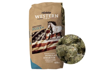 Höveler Western-PUXX faserreicher Kraftfutterersatz mit Alfalfa 17,5 kg Sack