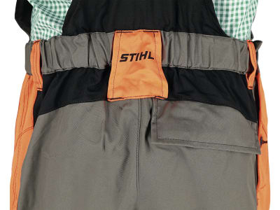 STIHL Schnittschutz-Latzhose "Function Ergo" olivgrün; warnorange; schwarz Schnittschutzklasse 1 (20 m/s)