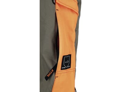 STIHL Schnittschutz-Latzhose "Function Ergo" olivgrün; warnorange; schwarz Schnittschutzklasse 1 (20 m/s)