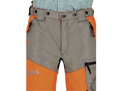 STIHL Schnittschutz-Bundhose "Dynamic Vent", warnorange; schwarz; kaki, Schnittschutzklasse 1 (20 m/s), Mod. 2022/2023