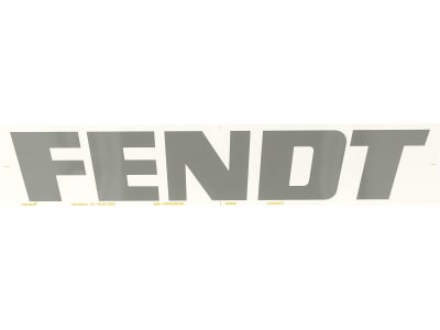 Fendt Aufkleber "FENDT" 330 x 550 mm grau, für Frontlader, Fahrerhausdach, Ladepritsche Traktor, 178810090100 Fendt Aufkleber "FENDT" 330 x 550 mm grau, für Frontlader, Fahrerhausdach, Ladepritsche Traktor, 178810090100