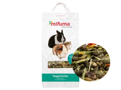 Mifuma Strukturmüsli rohfaserreiches Müsli für alle Kaninchenrassen, Meerschweinchen und Chinchillas Kaninchenfutter Nagerfutter Müsli 3,5 kg Sack