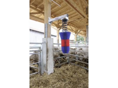 HappyCow Kuhbürste "FlexiSwing" 435 x 1.510 x 1.015 mm, Borstenbesatz PP (Polypropylen), rot/blau, für Rinder und Pferde, 18670