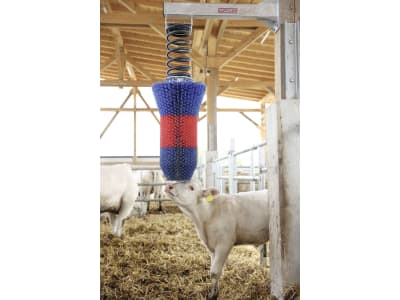 HappyCow Kuhbürste "FlexiSwing" 435 x 1.510 x 1.015 mm, Borstenbesatz PP (Polypropylen), rot/blau, für Rinder und Pferde, 18670
