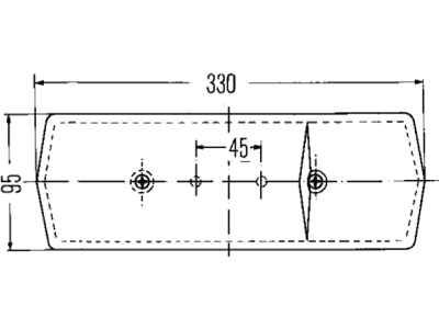 Hella® Schlussleuchte quadratisch, rechts, 330 x 95 x 78 mm, P21W; R5W, Schlusslicht; Bremslicht; Blinklicht, 2SD 001 688-141 Hella® Schlussleuchte quadratisch, rechts, 330 x 95 x 78 mm, P21W; R5W, Schlusslicht; Bremslicht; Blinklicht, 2SD 001 688-141