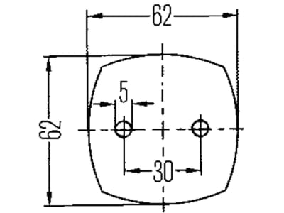 Hella® Schlussleuchte eckig, links/rechts, 62 x 62 x 40 mm, C5W, Schlusslicht; Bremslicht; Blinklicht, 2SA 003 057-021